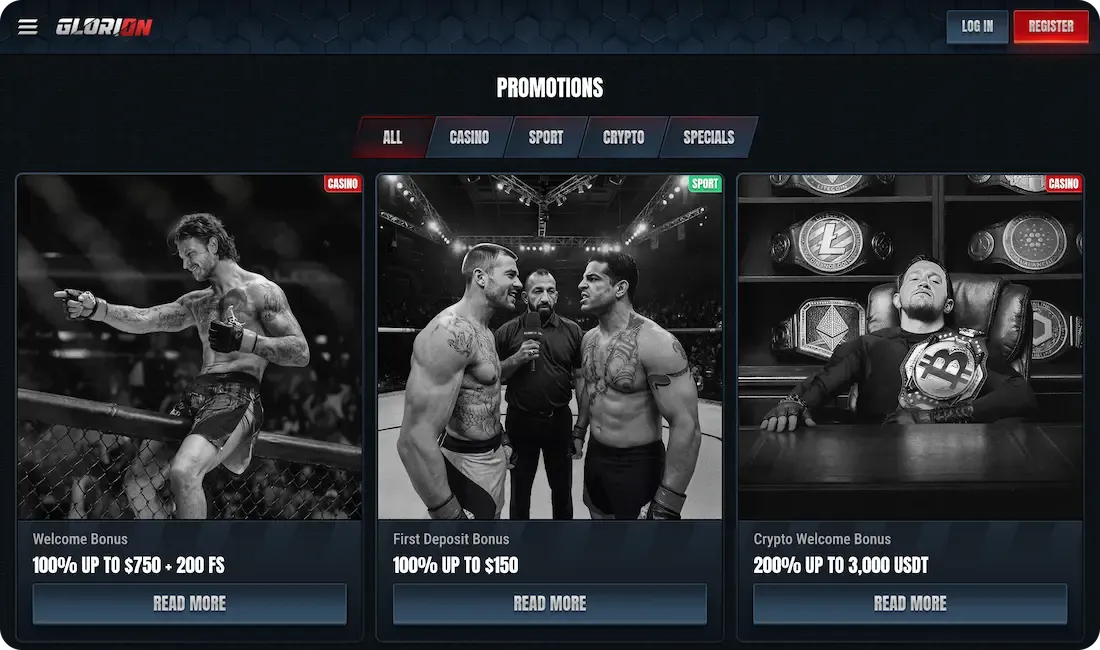 glorion casino bonus all