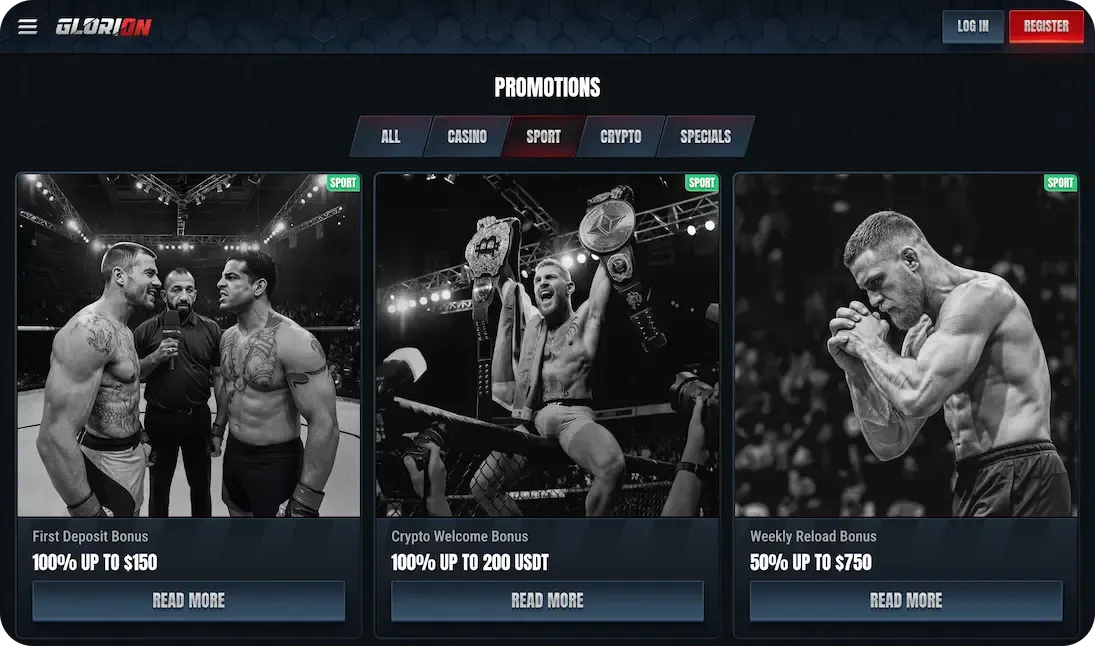 glorion casino bonus sport