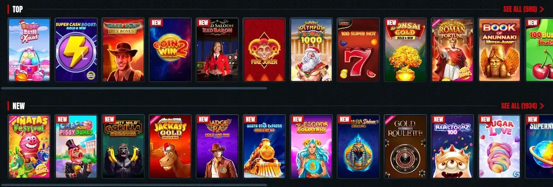 glorion casino games
