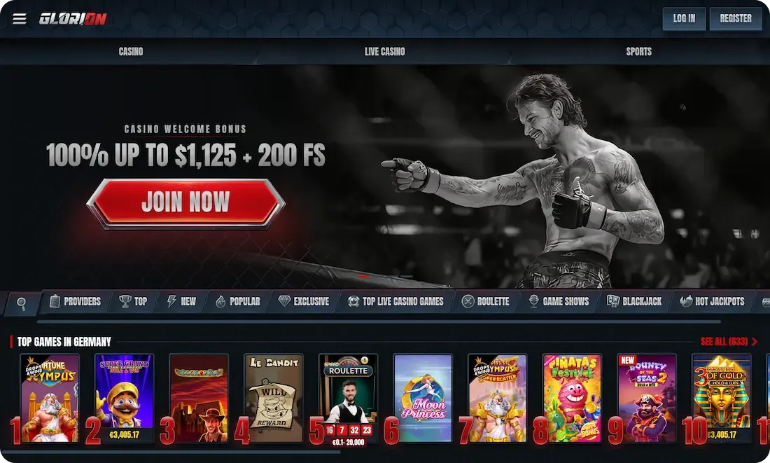 glorion casino site